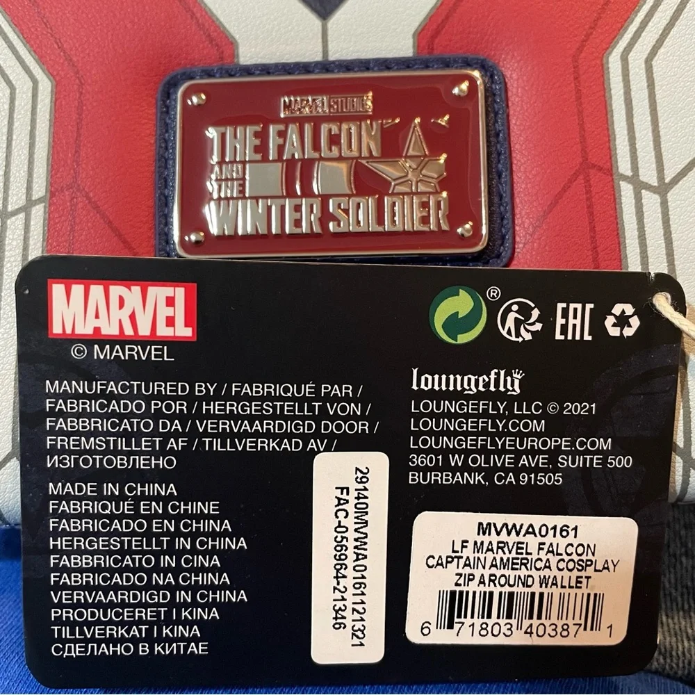 Loungefly The Falcon and the Winter Soldier Zip Around Wallet